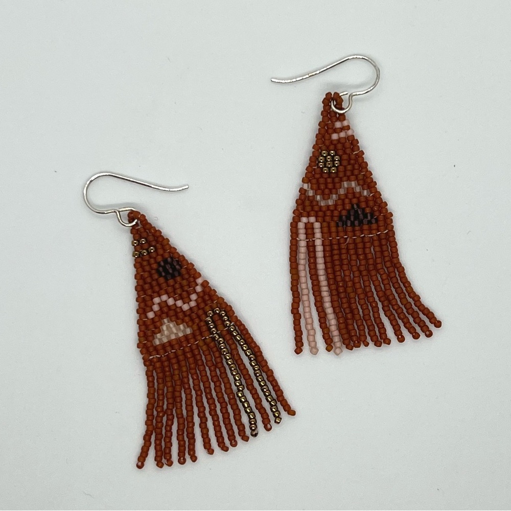 BEADED drop earrings